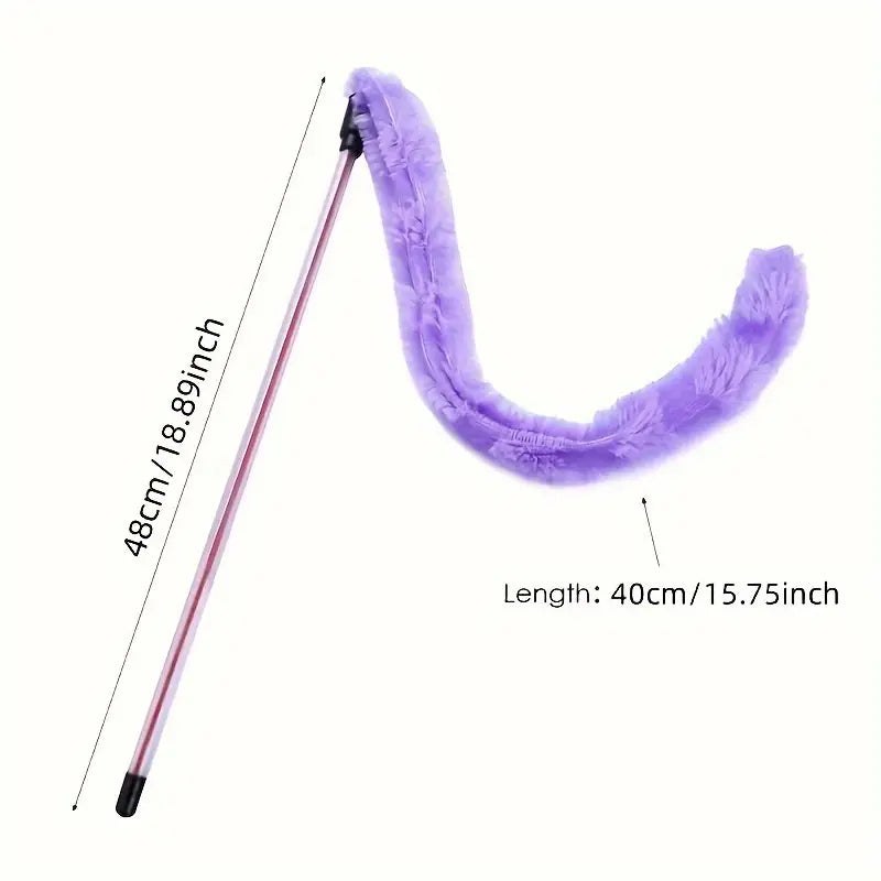 Cat Playing Feather Stick