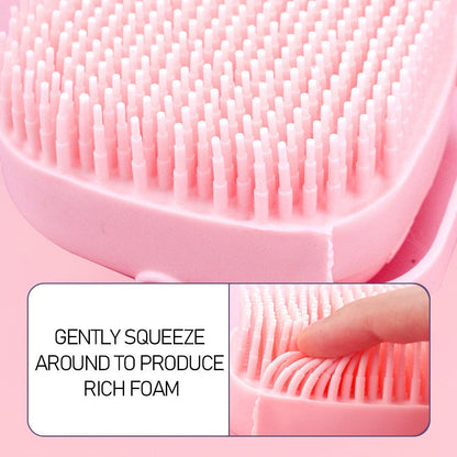 Luxury Pet Spa Silicone Massage Brush with Built-in Shampoo Dispenser