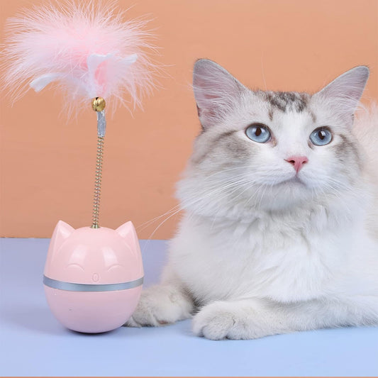 Interactive Cartoon Feather Cat Toy