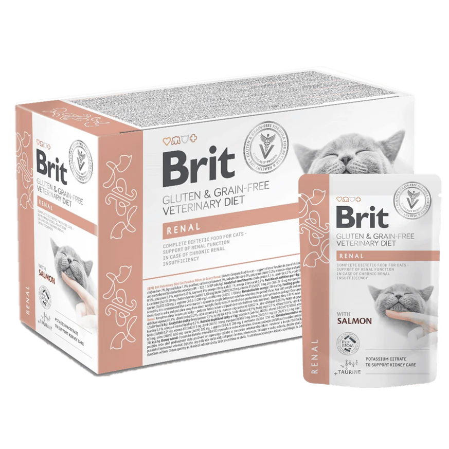 Brit Grain Free Veterinary Diet Renal Tuna And Salmon With Peas – 85 Gram