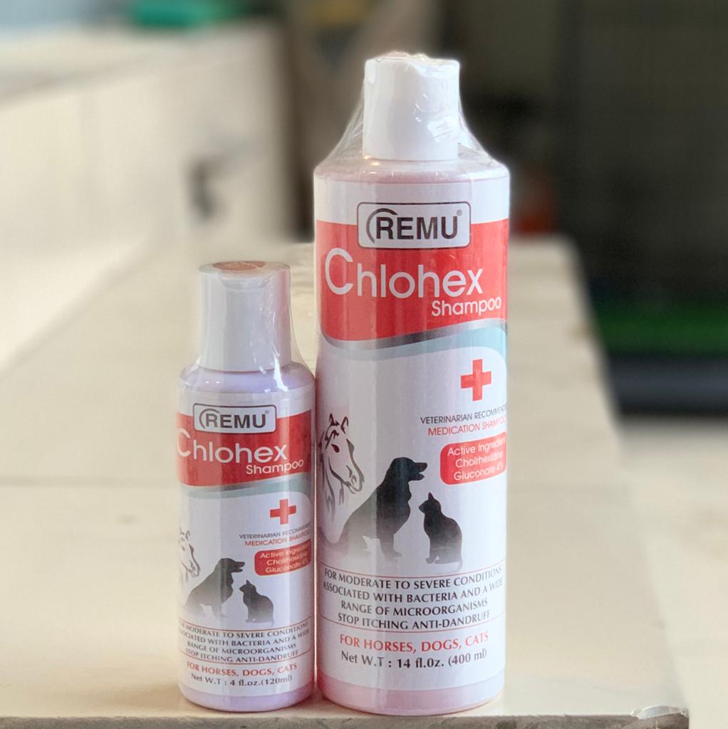 Remu - Chlohex Medicated Shampoo for Cats and Dogs 400ml