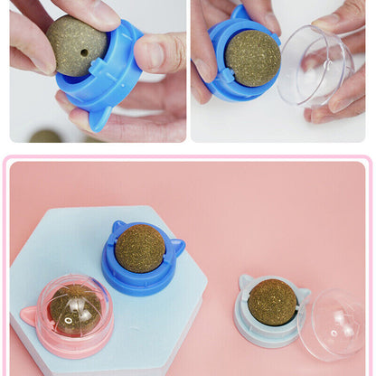 Rotatable Catnip Licking Ball Toy